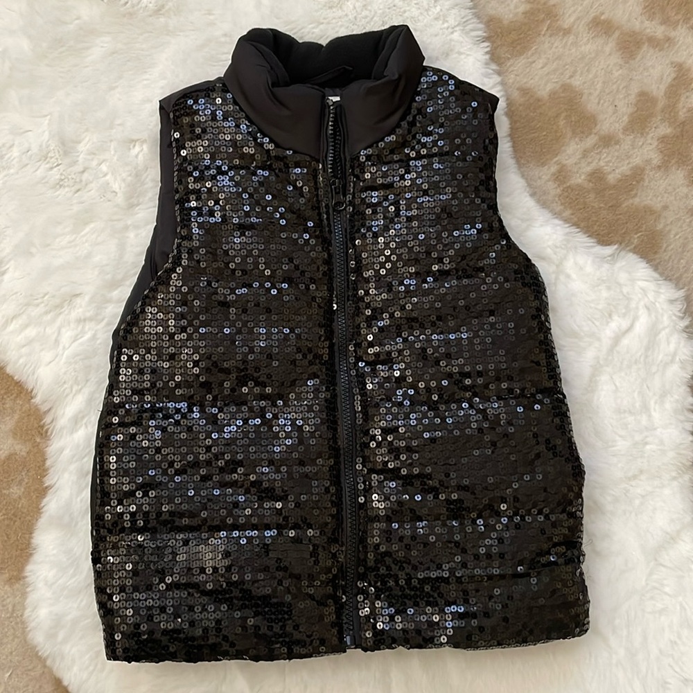 Children's Place Sequin Puffer Vest size 7-8